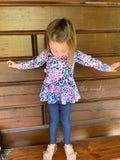 Girls peplum hoodie -CUSTOM ORDER